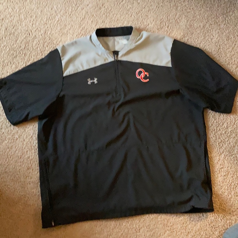 Under Armor Black Quarter Zip Golf Shirt